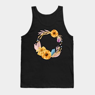 Watercolor Boho Frame Design Tank Top